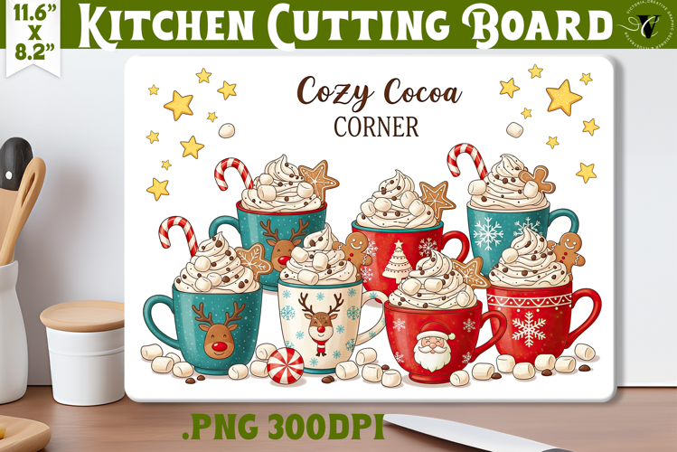 Kitchen Cutting Board | Cute Christmas Cutting Board