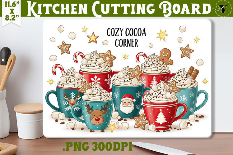 Kitchen Cutting Board | Cute Christmas Cutting Board example image 1