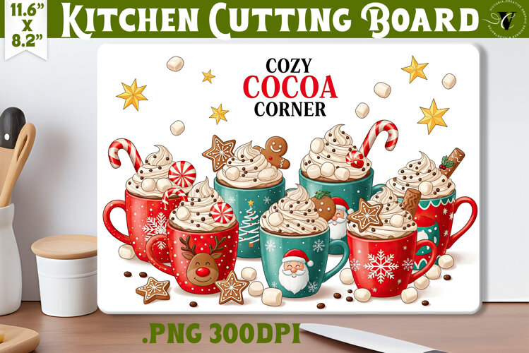Kitchen Cutting Board | Cute Christmas Cutting Board example image 1