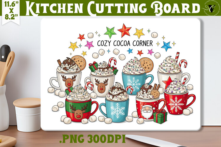 Kitchen Cutting Board | Cute Christmas Cutting Board example image 1