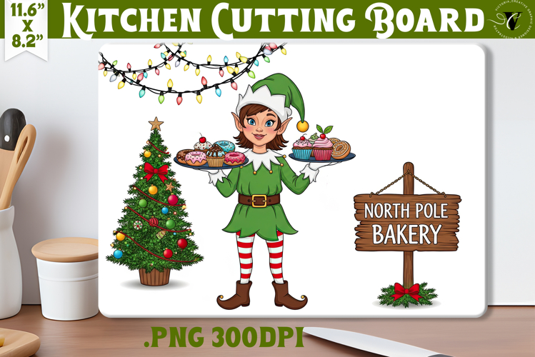 Kitchen Cutting Board | Cute Christmas Cutting Board