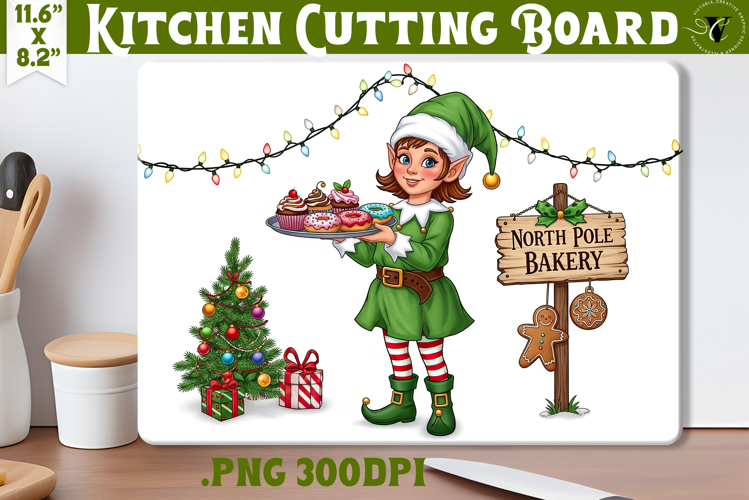 Kitchen Cutting Board | Cute Christmas Cutting Board