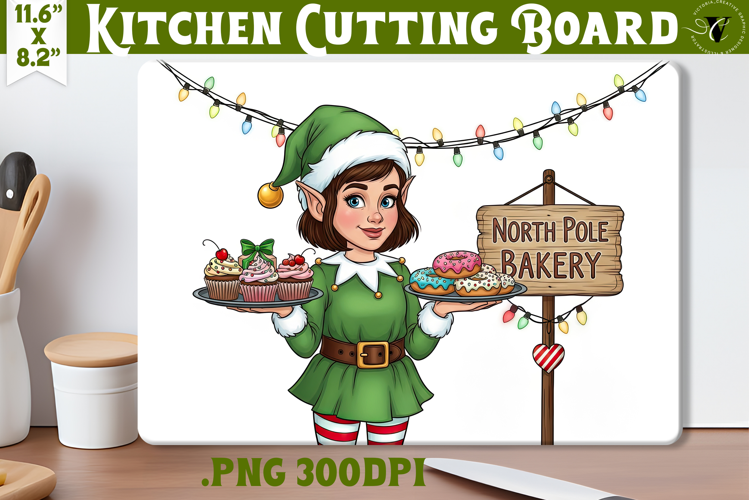 Kitchen Cutting Board | Cute Christmas Cutting Board