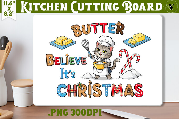 Kitchen Cutting Board | Cute Christmas Cutting Board example image 1