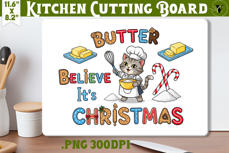 Kitchen Cutting Board | Cute Christmas Cutting Board