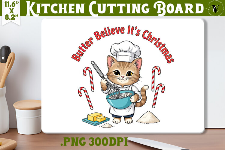 Kitchen Cutting Board | Cute Christmas Cutting Board example image 1