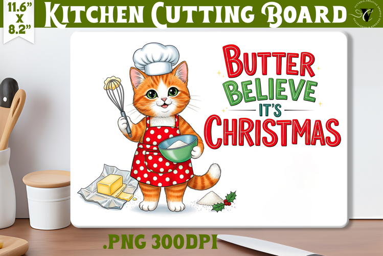 Kitchen Cutting Board | Cute Christmas Cutting Board