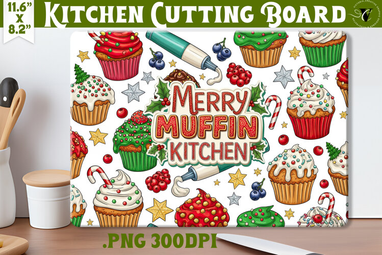 Kitchen Cutting Board | Cute Christmas Cutting Board example image 1