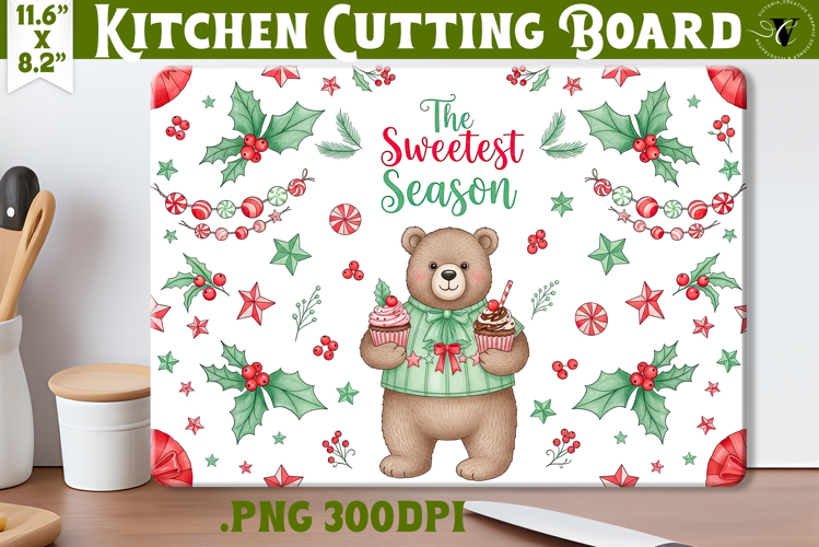 Kitchen Cutting Board | Cute Christmas Cutting Board