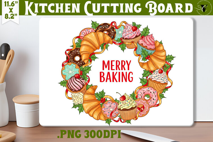 Kitchen Cutting Board | Cute Christmas Cutting Board example image 1