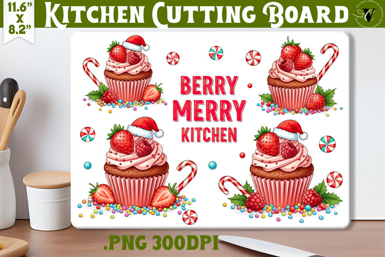 Kitchen Cutting Board | Cute Christmas Cutting Board example image 1