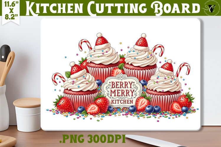 Kitchen Cutting Board | Cute Christmas Cutting Board example image 1