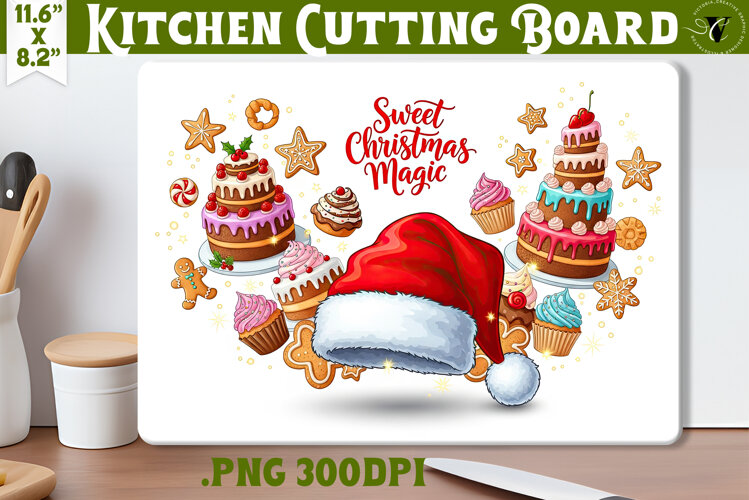 Kitchen Cutting Board | Cute Christmas Cutting Board example image 1
