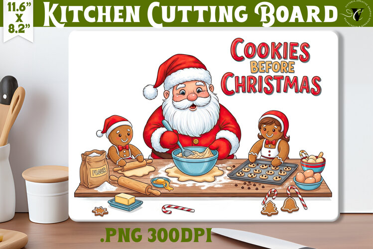 Kitchen Cutting Board | Cute Christmas Cutting Board example image 1