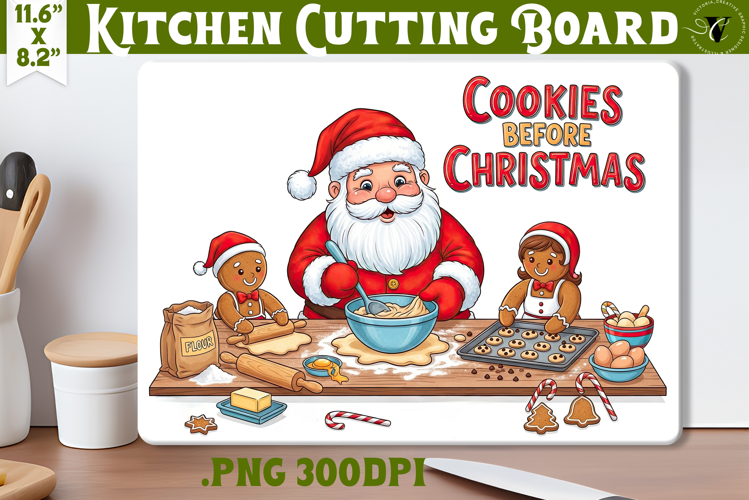 Kitchen Cutting Board | Cute Christmas Cutting Board