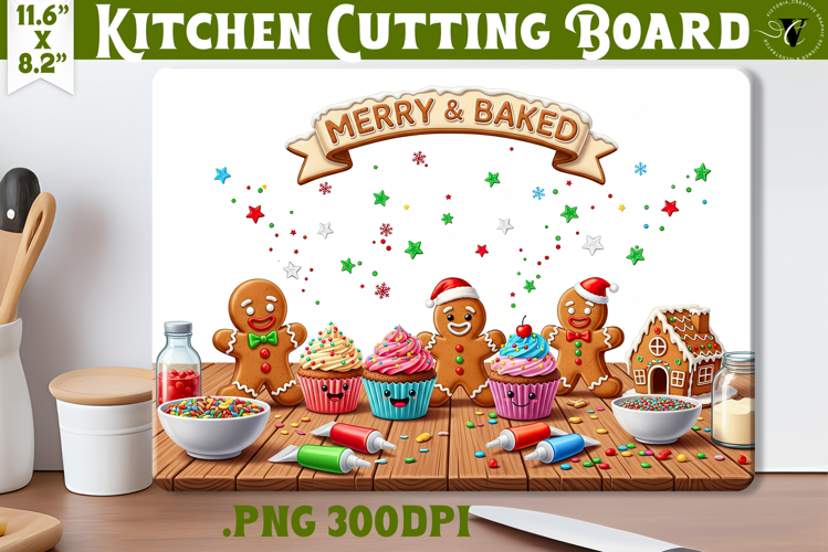 Kitchen Cutting Board | Cute Christmas Cutting Board
