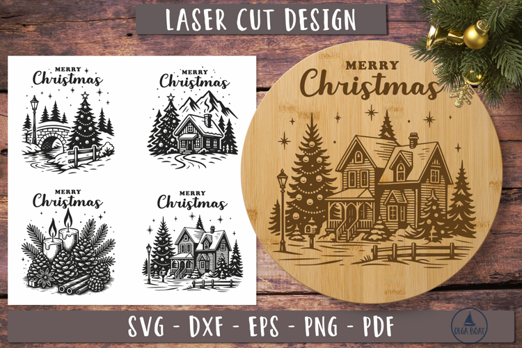 Christmas Cutting board laser engraving