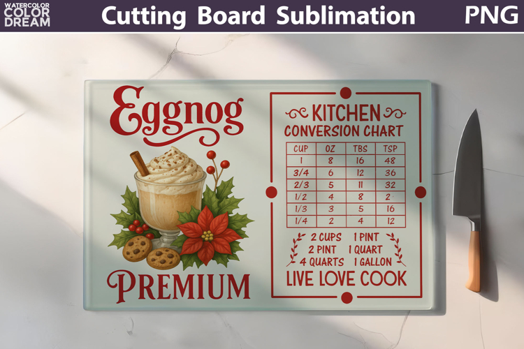 Christmas Cutting Board | Kitchen Conversion Chart