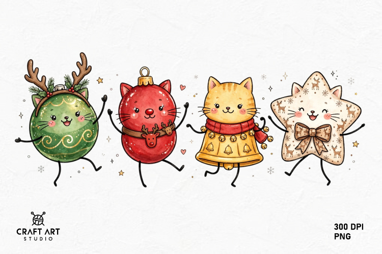 Christmas Cute Character PNG, Christmas Sublimation PNG