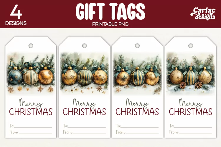Christmas Gift Tags, Merry Christmas Printable Tags