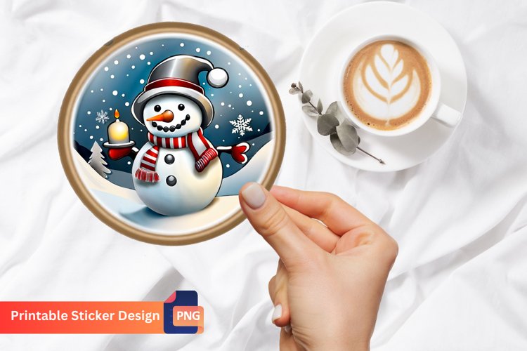 Cute Snowman Clipart Image 6