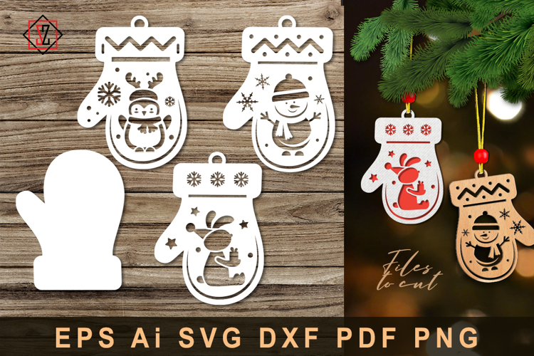 Christmas tree decorations. Files for cutting/SVG