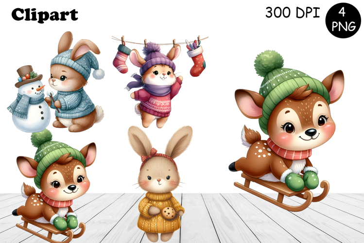Winter Animals Clipart Image 6