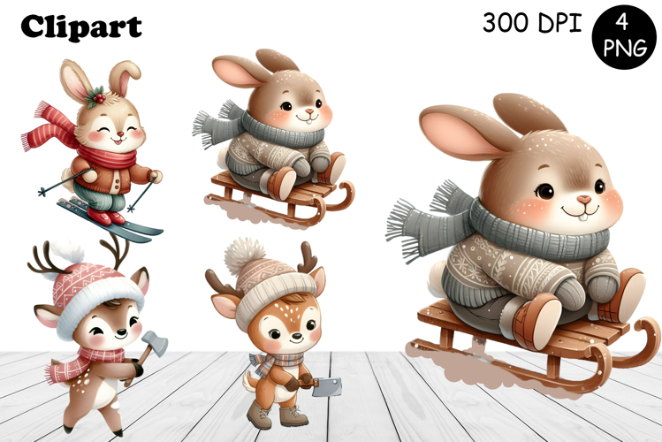 Winter Animals Clipart Image 17