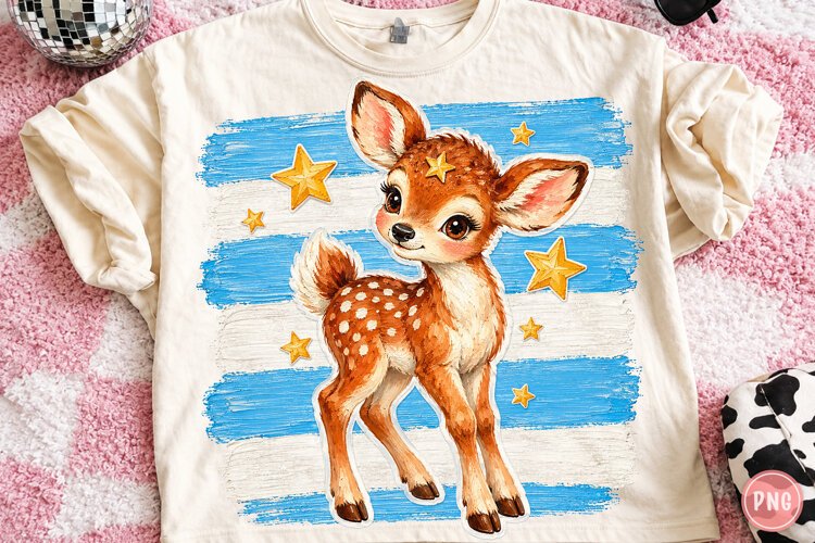 Christmas Deer Brushstroke Clipart PNG example image 1
