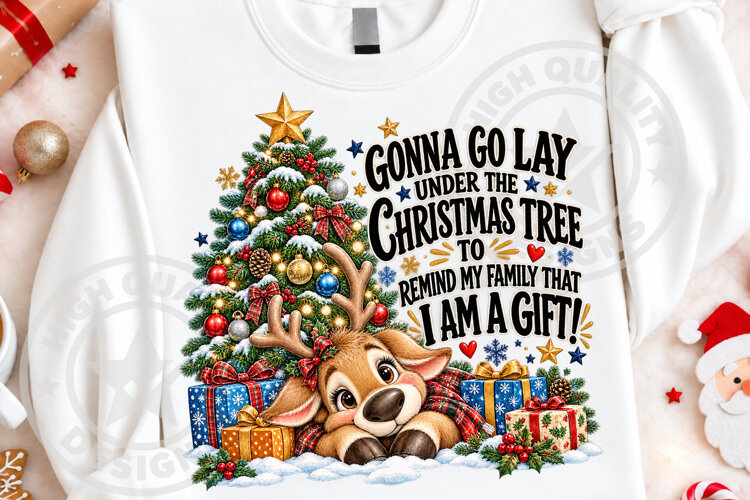 Christmas Deer Family Humor PNG example image 1