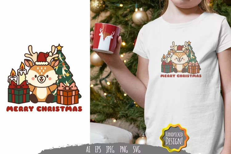 Christmas Deers SVG
