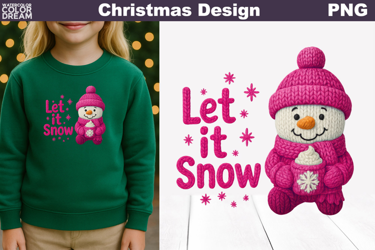 Snowman Crochet Clipart | Snowman Knitted Sublimation