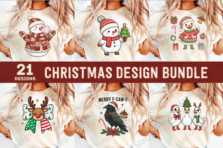 Christmas Design Bundle, Funny Christmas Sublimation PNG