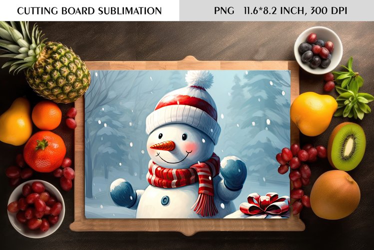 Watercolor Christmas Character|Cutting Board Sublimation