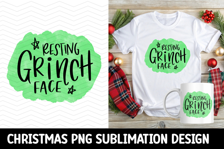 Christmas Grinch Sublimation Design, christmas illustration