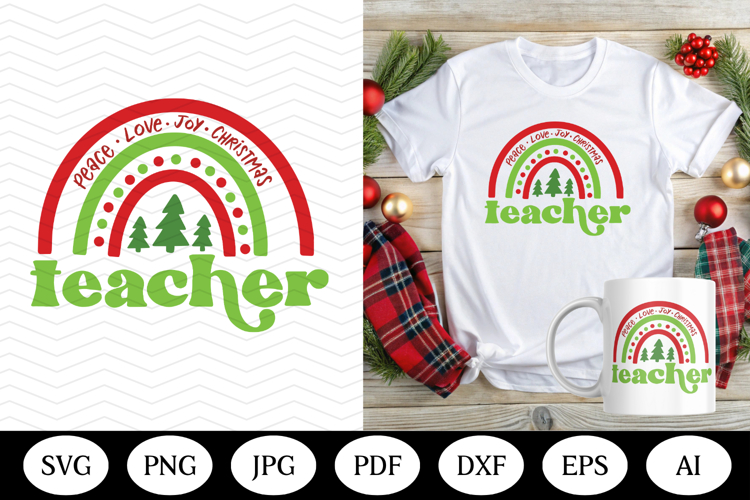 Christmas Teacher SVG design, christmas png sublimation