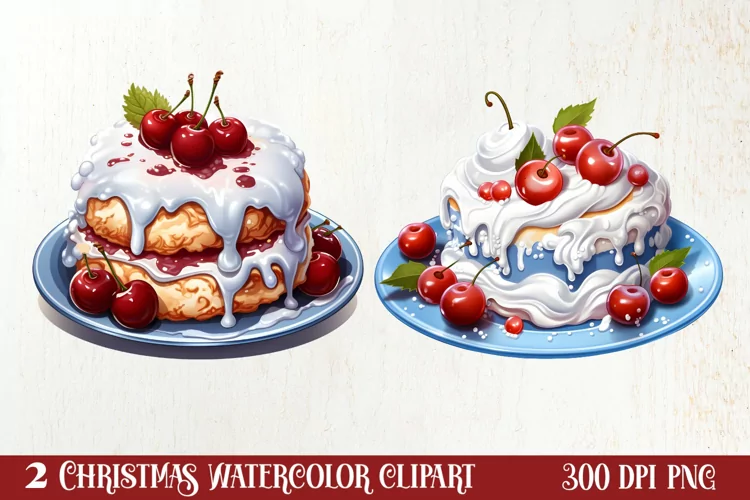 Christmas Dessert Clipart Sublimation, Christmas PNG
