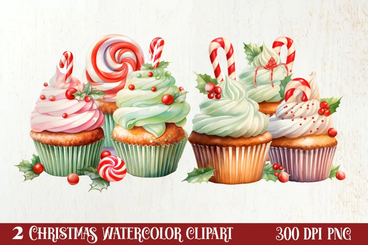 Christmas Dessert Clipart Sublimation, Christmas PNG
