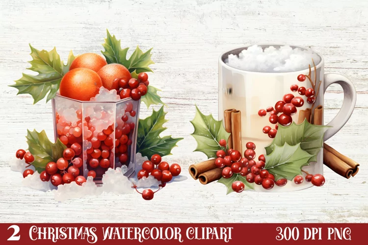 Christmas Dessert Clipart Sublimation, Christmas Dessert