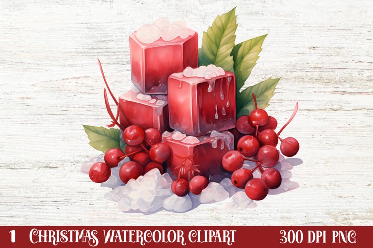 Christmas Dessert Clipart Sublimation, Christmas Dessert example image 1