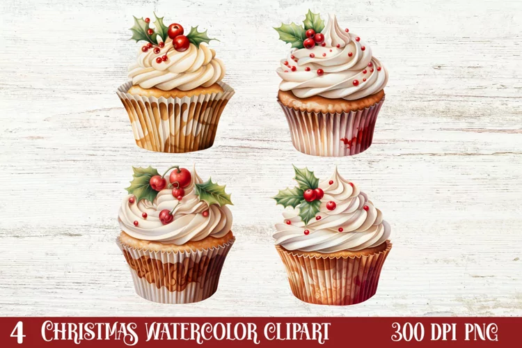 Christmas Dessert Clipart Sublimation, Christmas Dessert