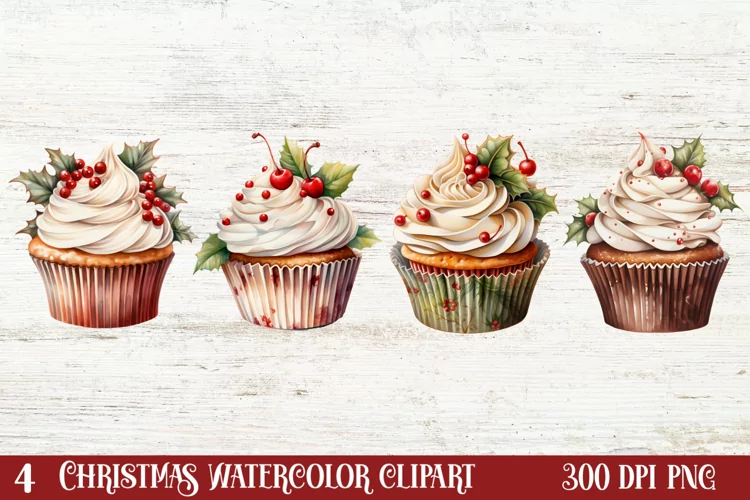 Christmas Dessert Clipart Sublimation, Christmas Dessert