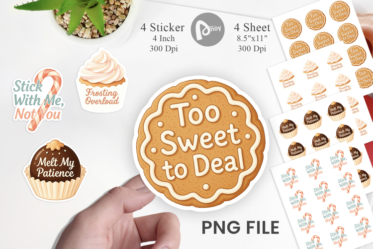 Sticker Christmas Dessert Quotes