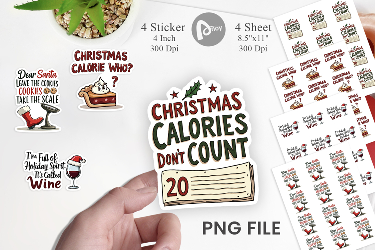 Christmas Diet Dropout Sticker