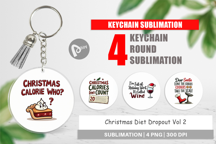 Christmas Diet Dropout Keychain