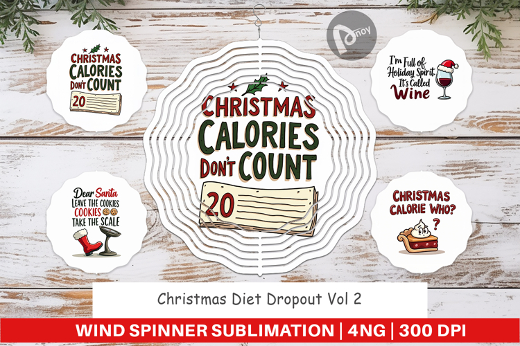Christmas Diet Dropout Wind Spinner