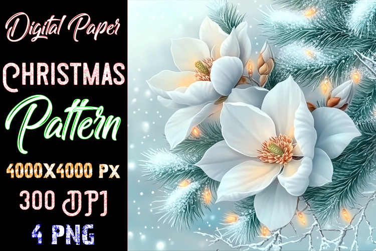 Christmas Digital Paper Pattern example image 1