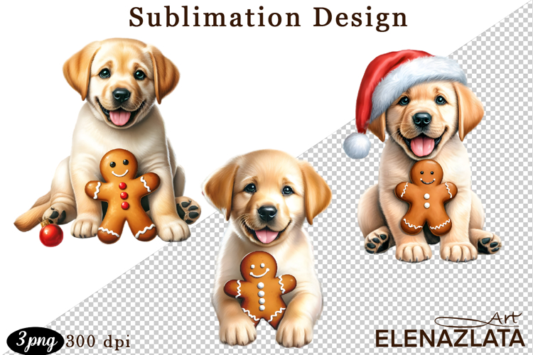 Cute Christmas Dog Clipart | Christmas Sublimation PNG