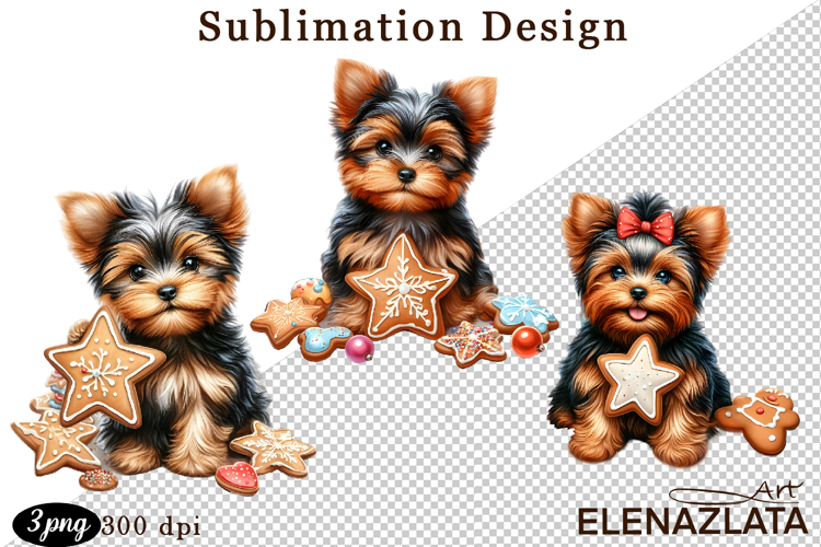 Cute Christmas Dog Clipart | Christmas Sublimation PNG