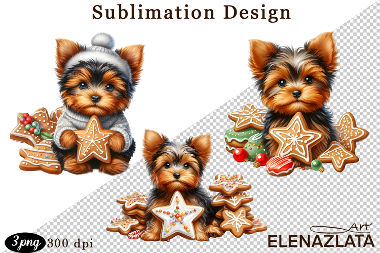 Cute Christmas Dog Clipart | Christmas Sublimation PNG